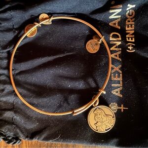 Alex and Ani Sleeping Beauty Gold Charm Bangle